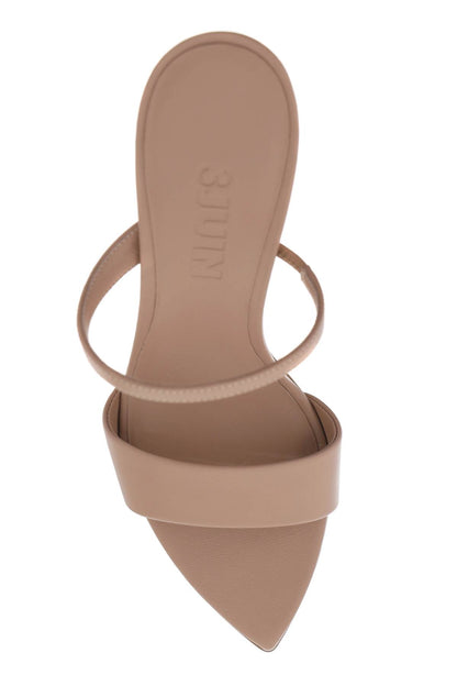 3JUIN leda leather sandals neutral