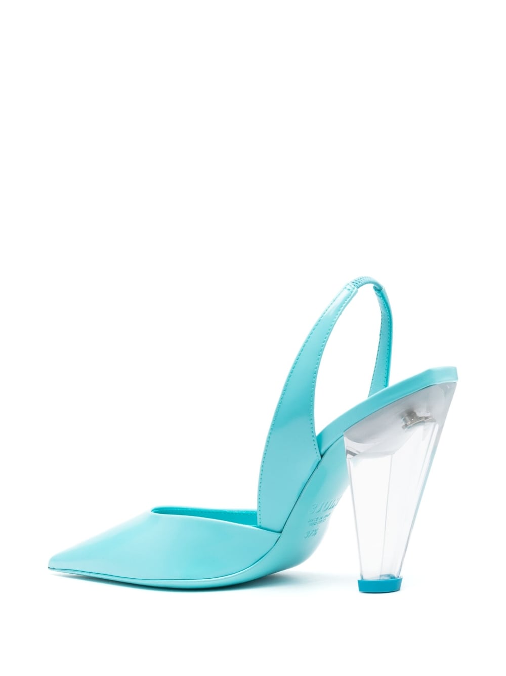 Slingback With Heel Clear Blue