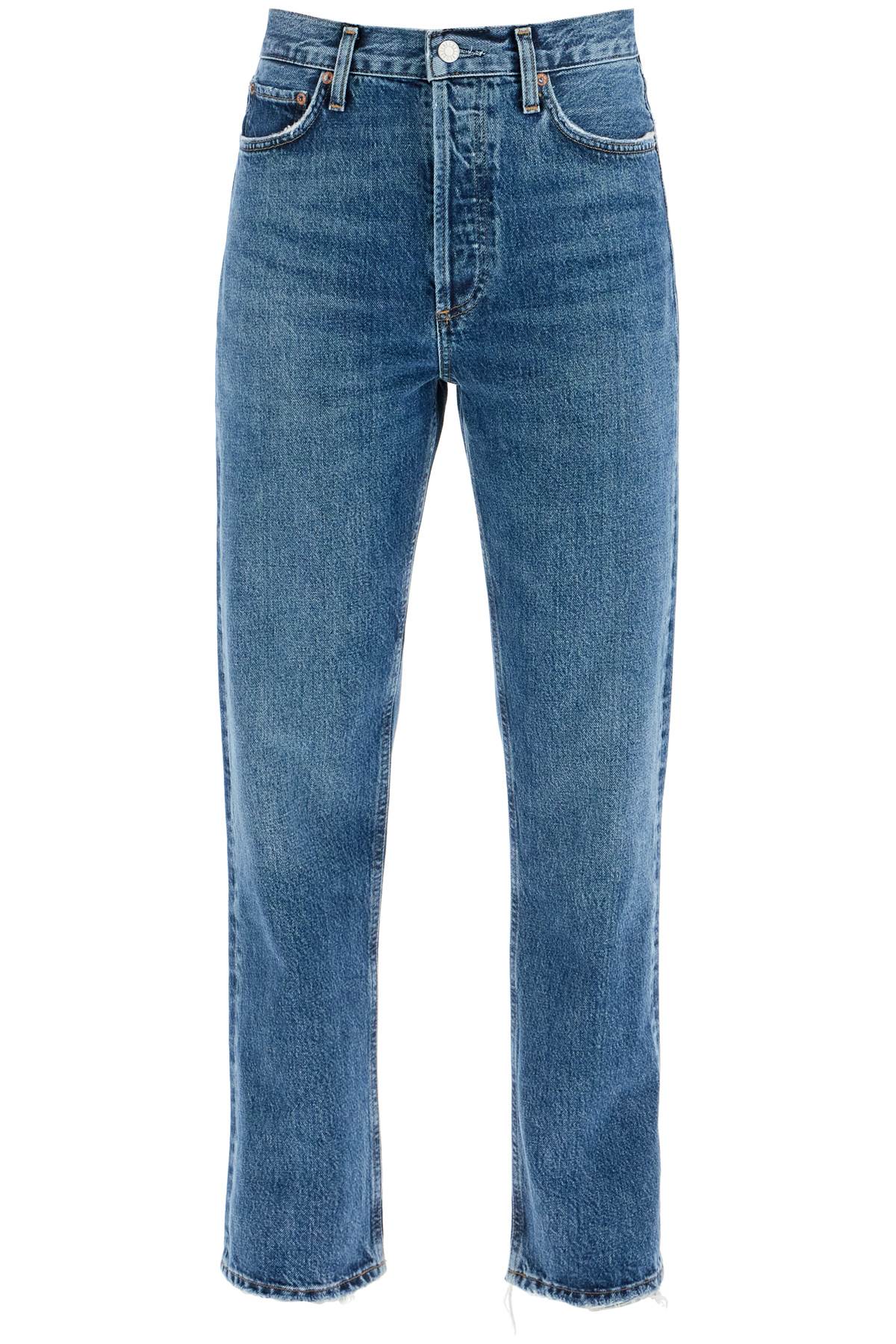 Pinched  high-waisted jeans