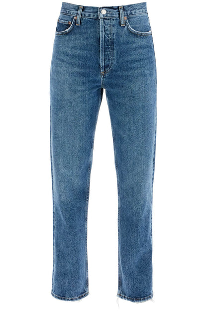 Pinched  high-waisted jeans