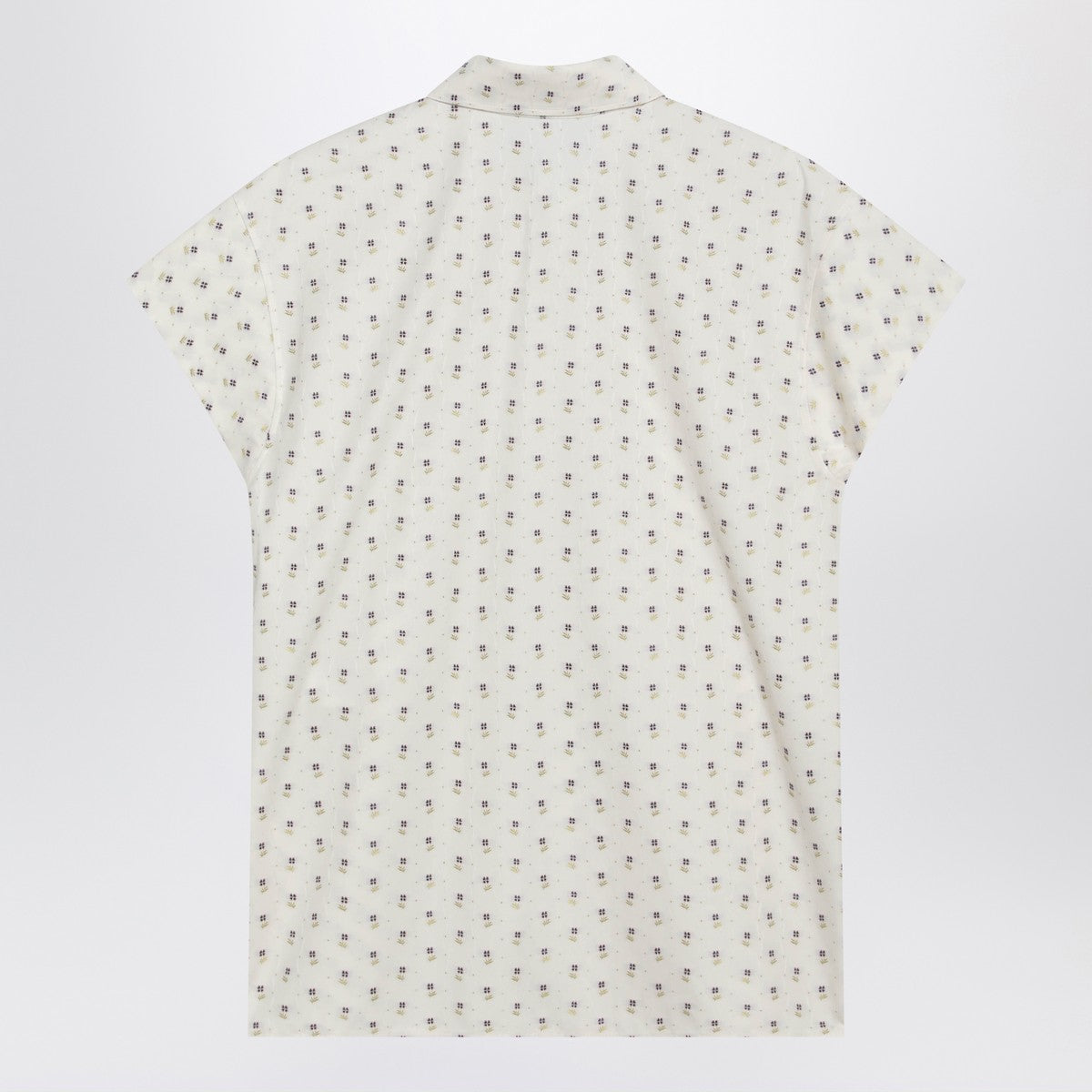 Valentino Garavani Short-Sleeved Floral Shirt Beige