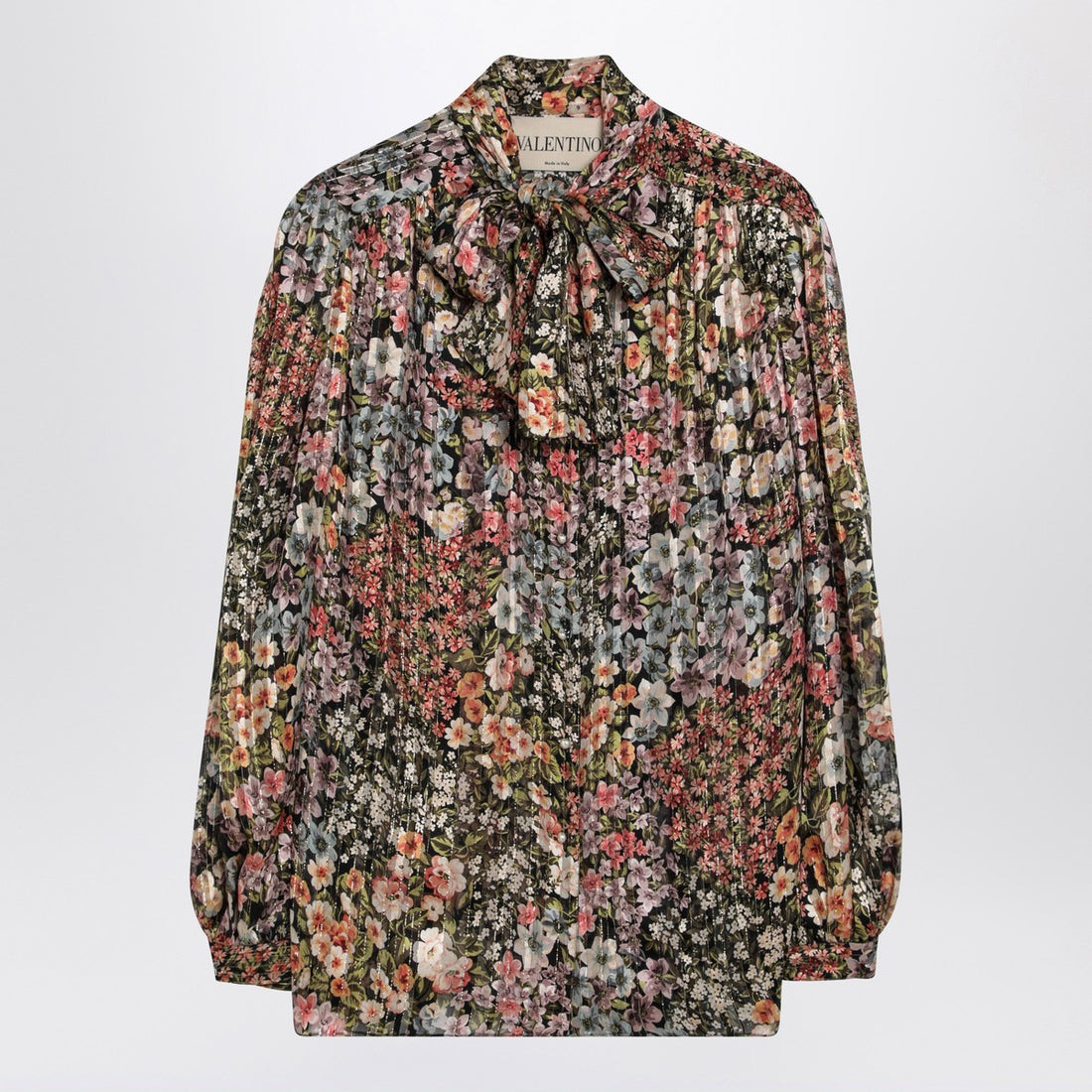 Valentino Garavani Silk Floral Print Blouse Multicolor