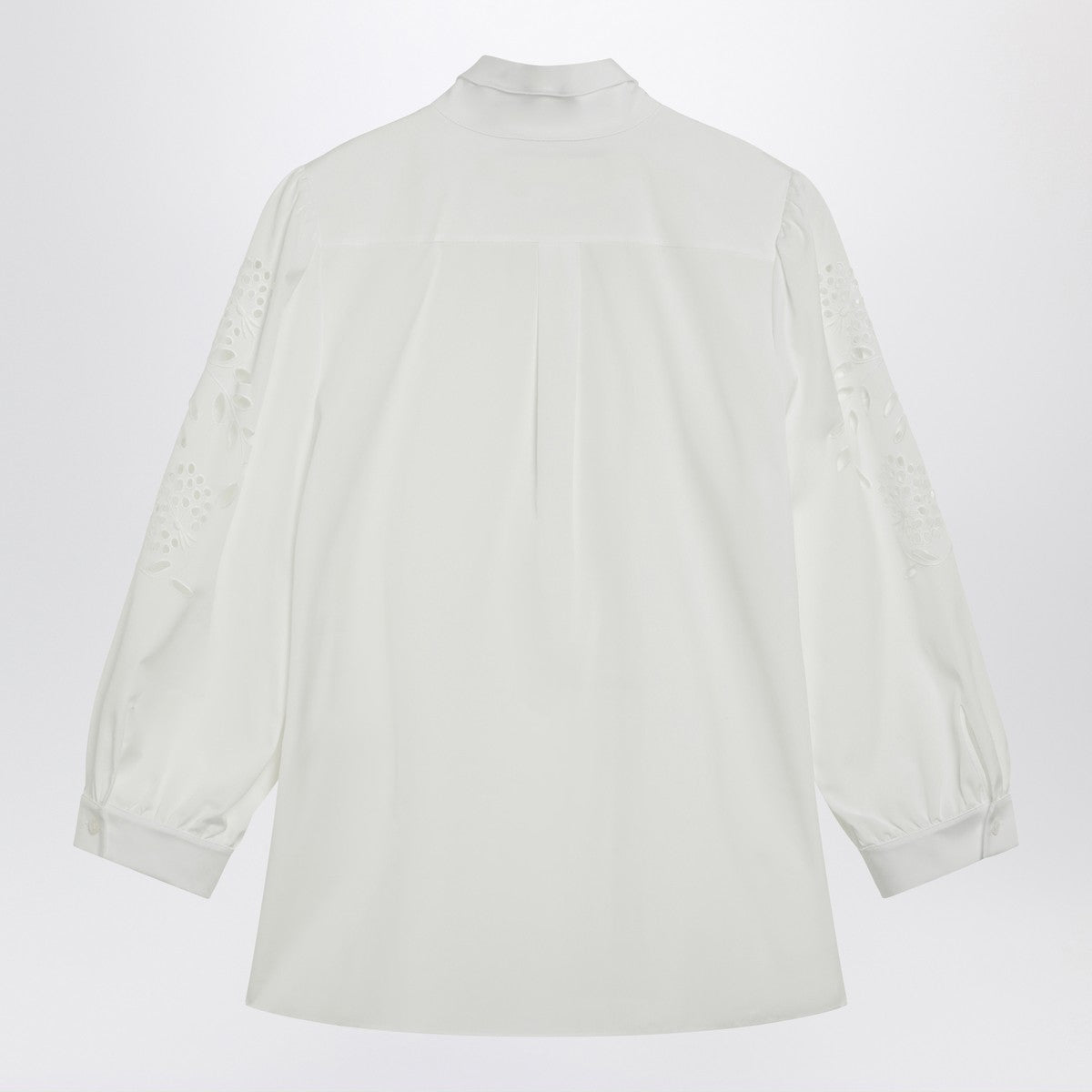 Valentino Sangallo Embroidered Cotton Shirt White
