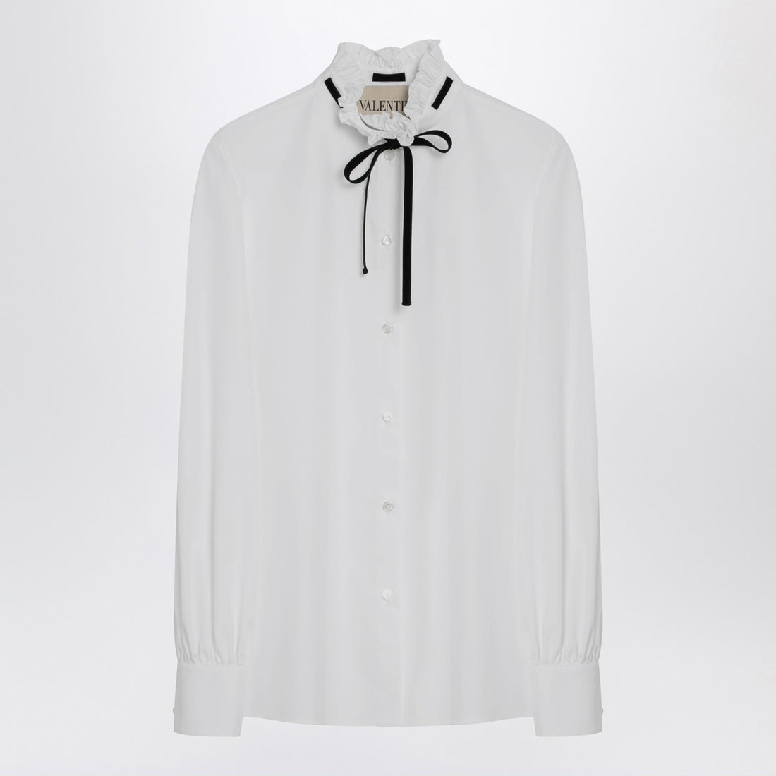 Valentino Garavani Shirt With Gathered Collar White