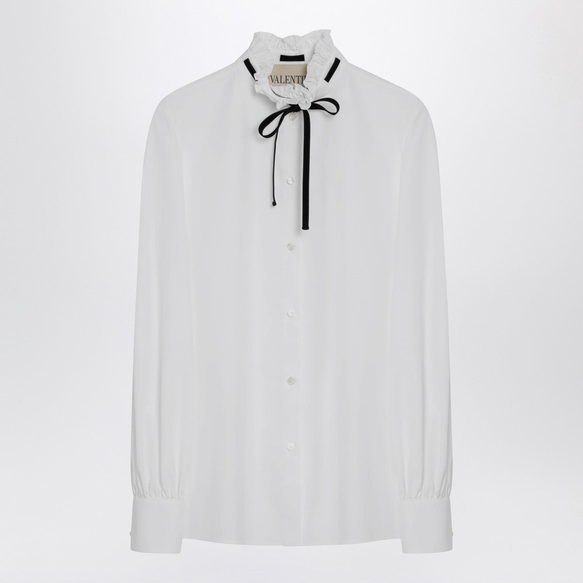 Valentino Garavani Shirt With Gathered Collar White