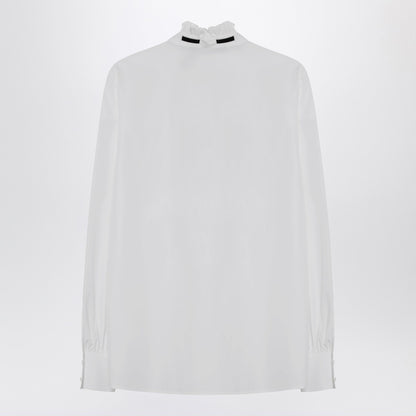 Valentino Garavani Shirt With Gathered Collar White