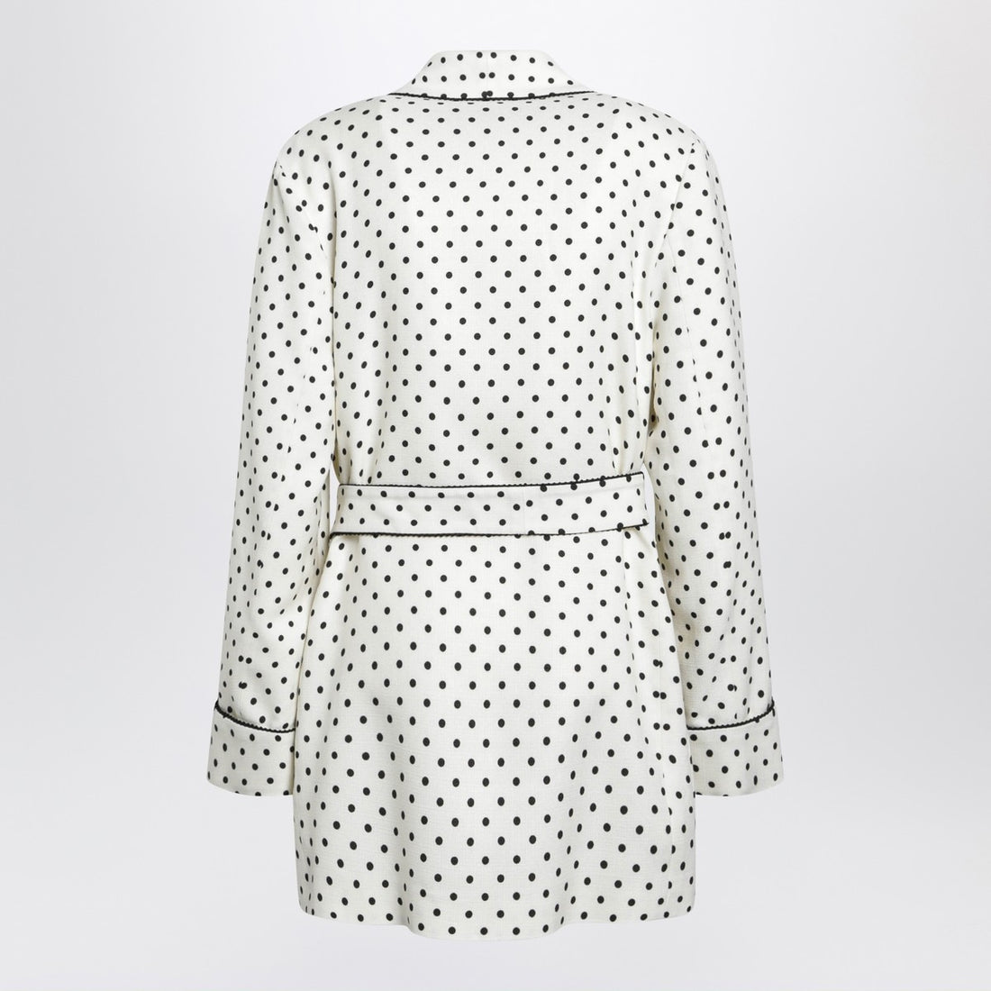 Valentino Supergrain Polka-Dot Viscose Jacket Beige