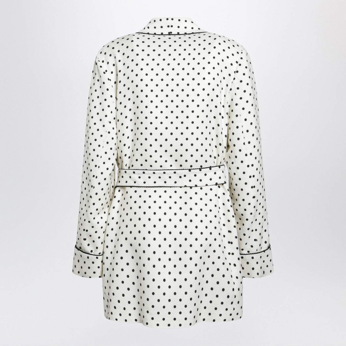 Valentino Supergrain Polka-Dot Viscose Jacket Beige