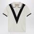 Valentino Garavani V-Inlay Cotton Polo Shirt White