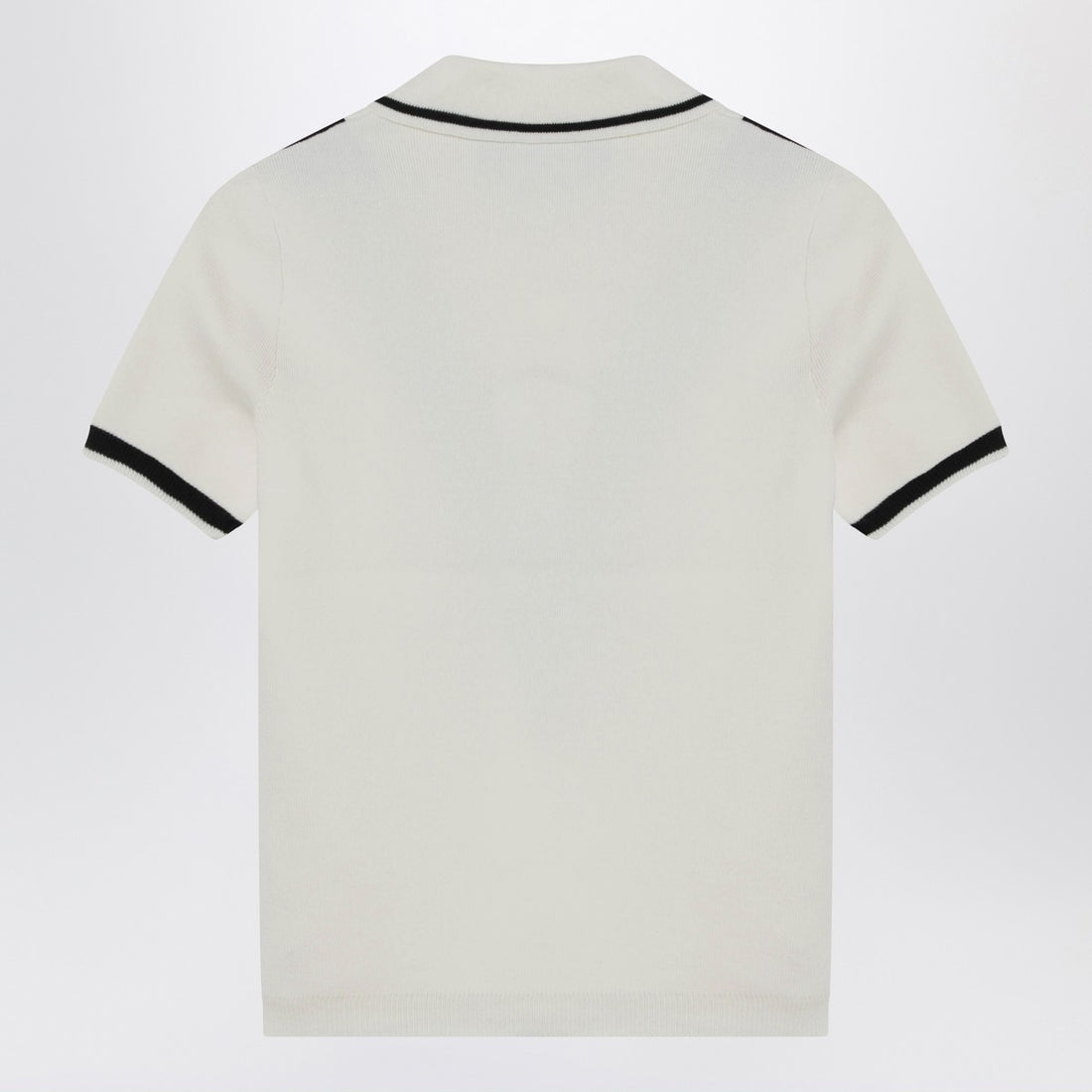 Valentino Garavani V-Inlay Cotton Polo Shirt White