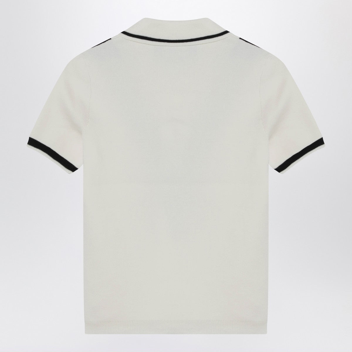 Valentino Garavani V-Inlay Cotton Polo Shirt White