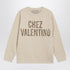 Valentino Garavani Ivory Floral Cotton Sweatshirt Beige