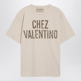 Valentino Garavani Ivory Cotton Floral T-shirt Beige