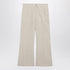 Valentino Ivory Floral Pattern Trousers Beige