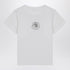 Moncler White Cotton Slim-Fit T-Shirt with Embroidered Heart Logo White