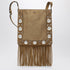 Valentino Garavani Nellcôte Suede Fringed Bag Beige