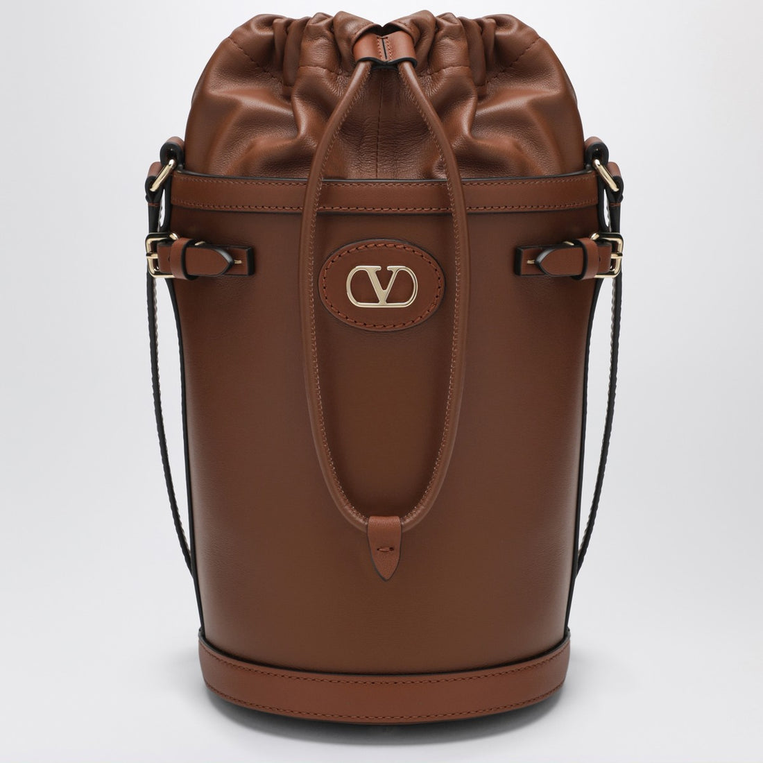 Valentino Garavani VLogo Signature Bucket Bag Brown