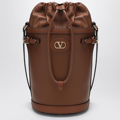 Valentino Garavani VLogo Signature Bucket Bag Brown