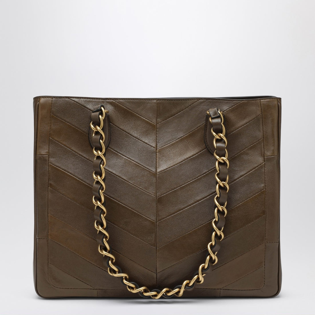 Valentino Garavani Laseine Nappa Leather Shopper Green