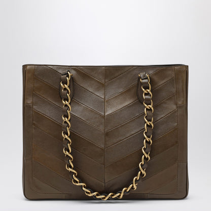 Valentino Garavani Laseine Nappa Leather Shopper Green