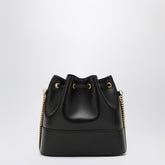 Valentino Garavani Vlogo Leather Bucket Bag Black
