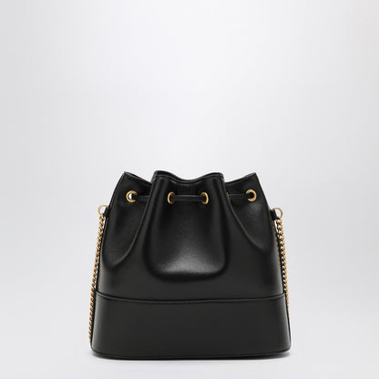 Valentino Garavani Vlogo Leather Bucket Bag Black