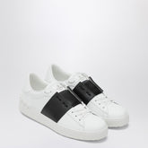 Valentino Open leather sneakers white white