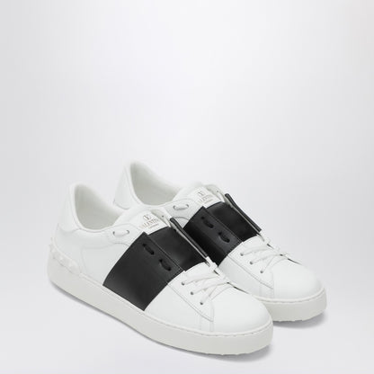 Valentino Open leather sneakers white white