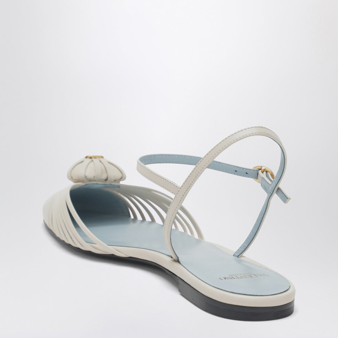 Valentino Garavani Coeur Royal Cage Sandals White