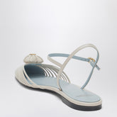 Valentino Garavani Coeur Royal Cage Sandals White