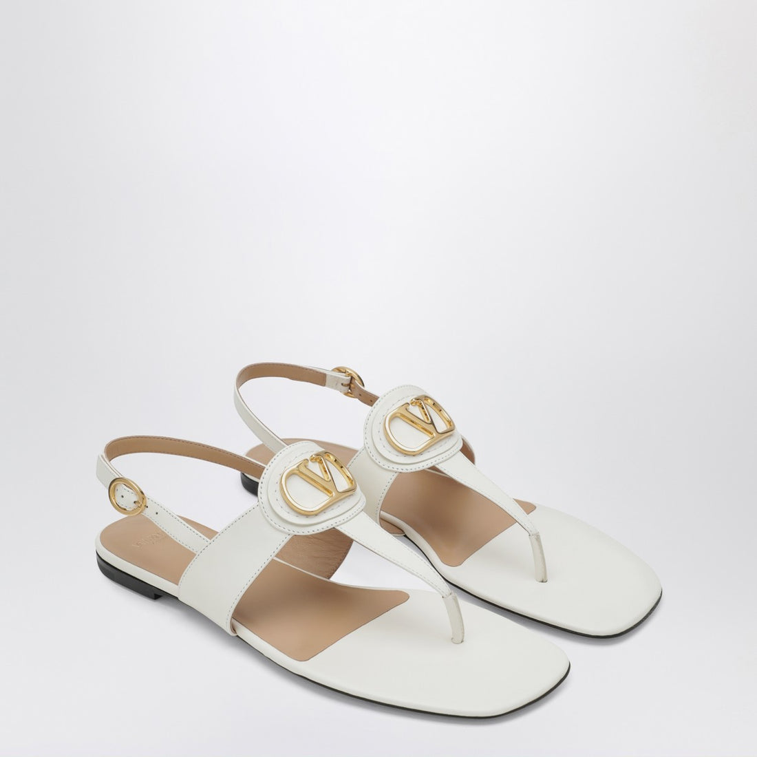 Valentino Garavani VLogo Signature Thong Sandals White