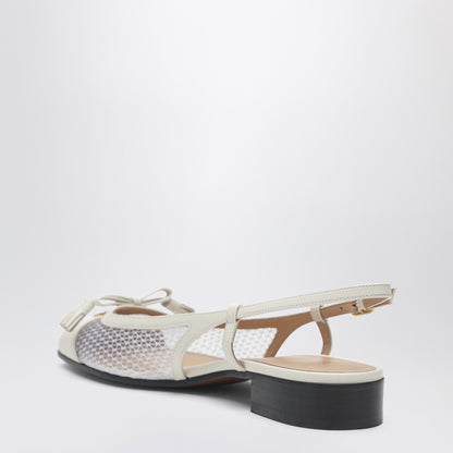 Valentino Garavani Valet Du Roi Slingback Ballerinas White