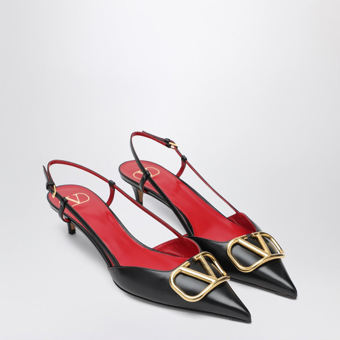 Valentino VLogo Signature Slingback Pumps Black