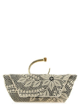 Magda Butrym Crochet Clutch White/black