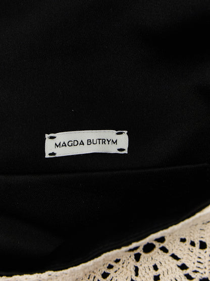 Magda Butrym Crochet Clutch White/black