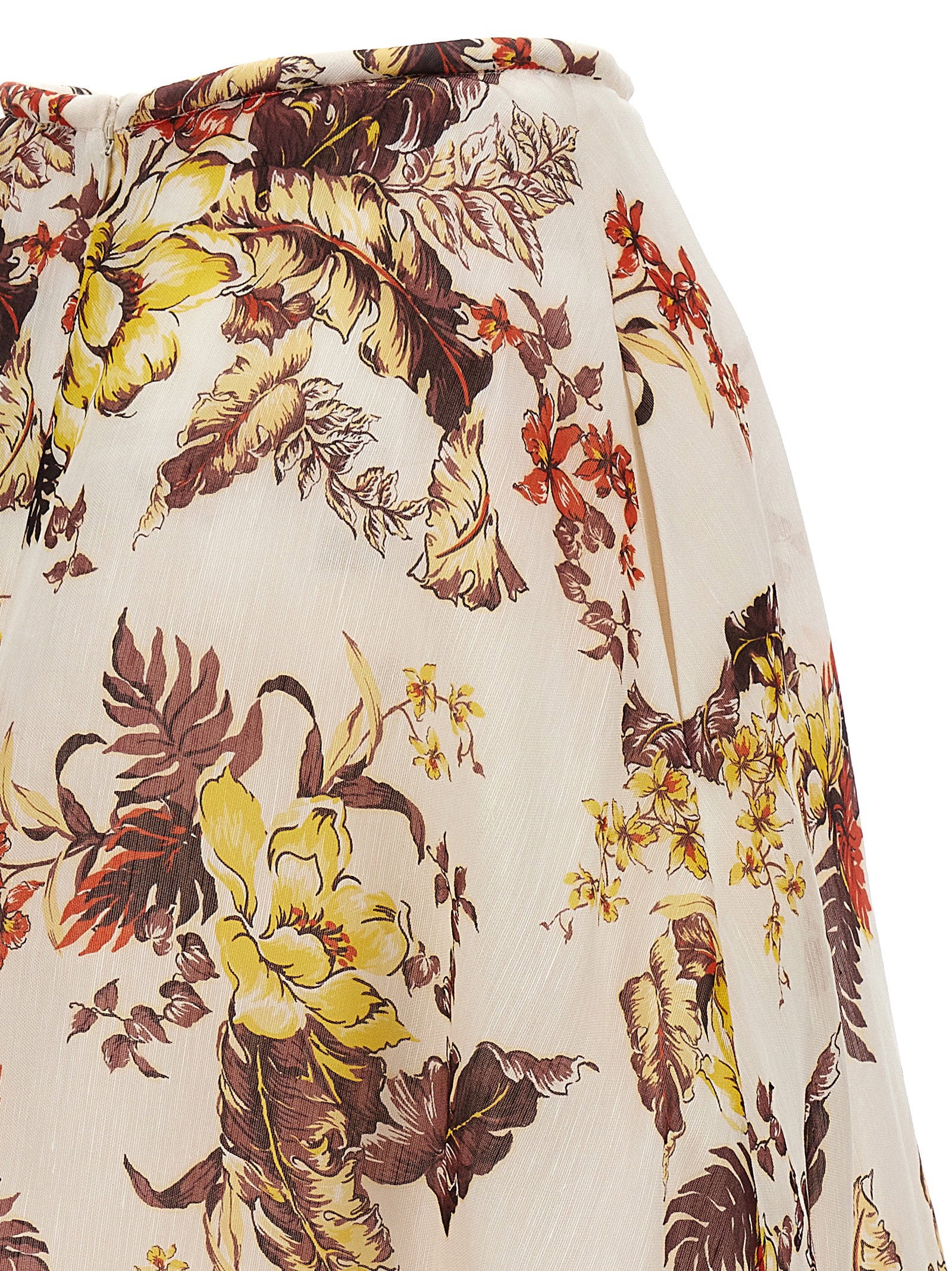 Zimmermann Matchmaker Floral Flare Skirt Multicolor