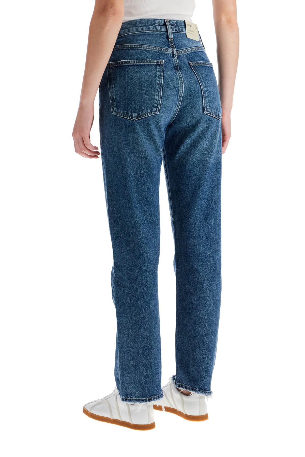 Pinched  high-waisted jeans