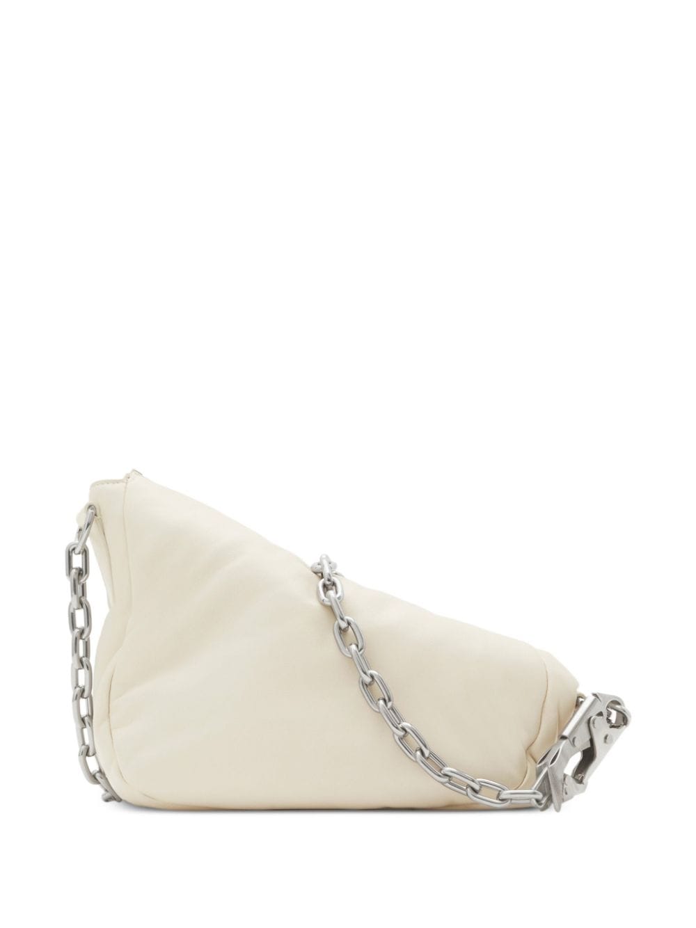 Burberry Small Knight Leather Shoulder Bag White