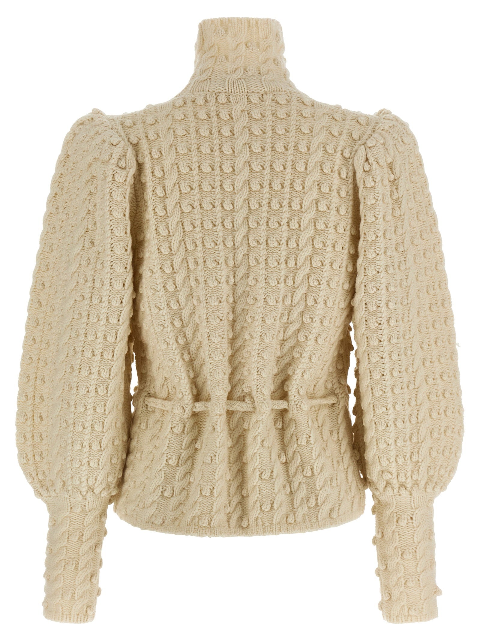 Zimmermann Vailant Wool Bauble Sweater White