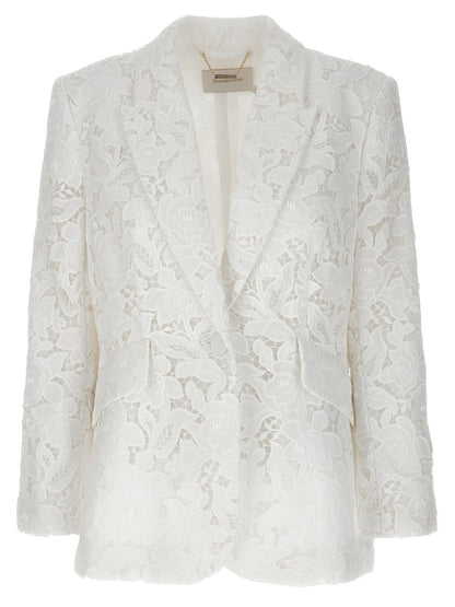 Zimmermann Natura Lace Blazer White