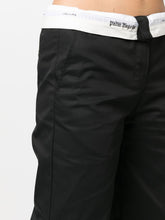 Palm Angels Reversed Waistband Straight-Leg Trousers Black
