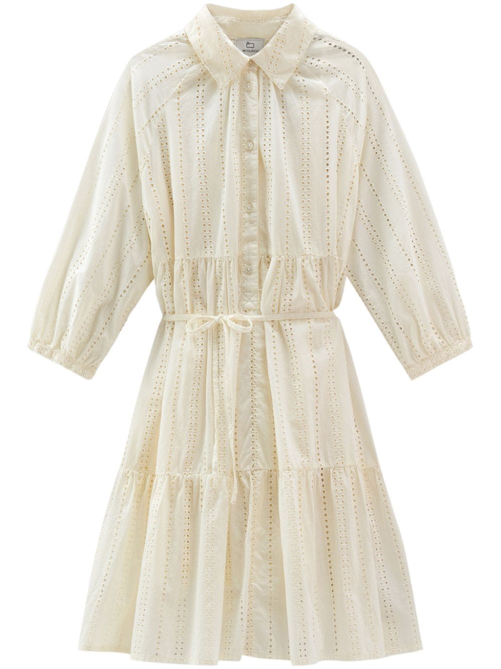 Woolrich Broderie Anglaise Cotton Mini Dress White