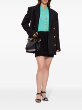 Balmain High-Waisted Bouclé Pencil Skirt Black