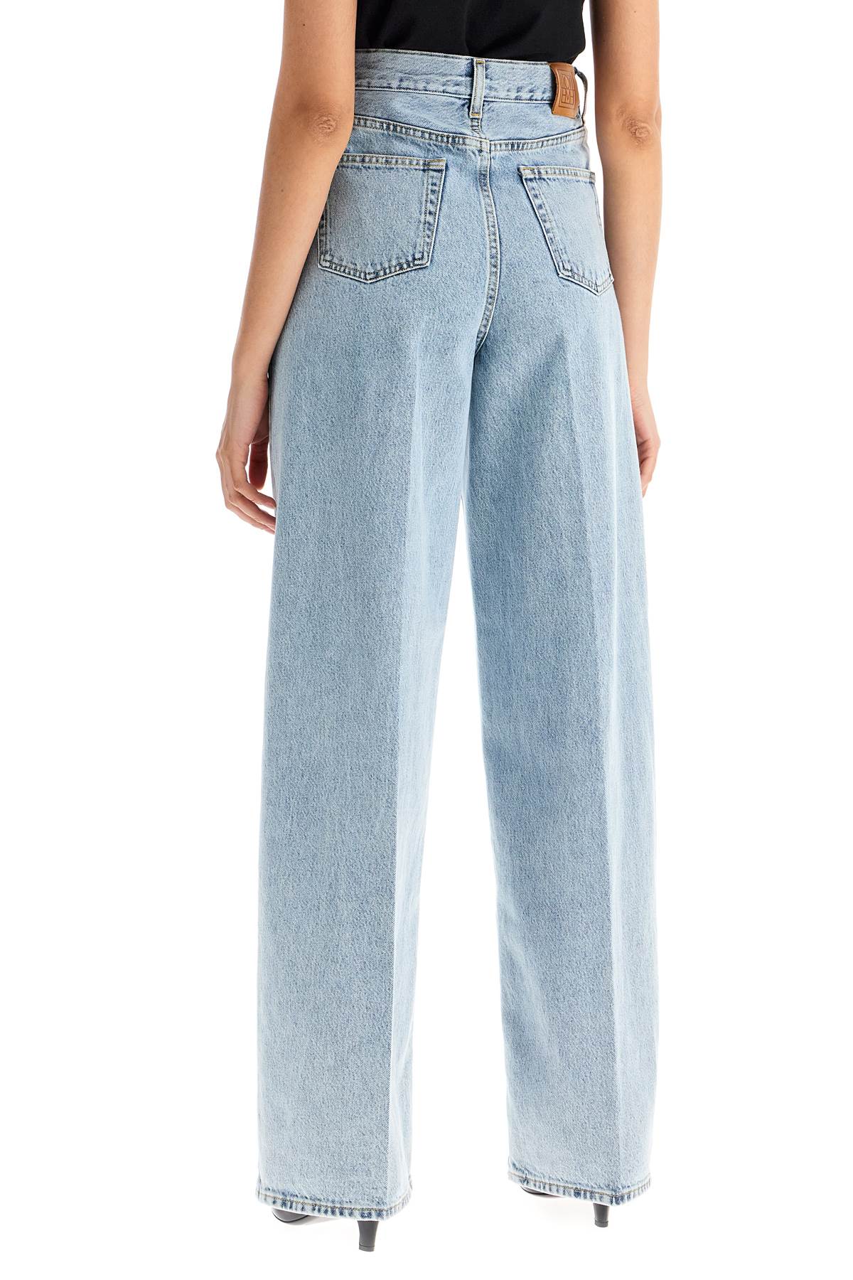 Wide leg jeans in organic cotton