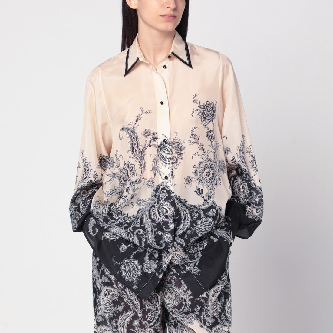 Zimmermann Cream Silk Fantasy Print Shirt Multicolor