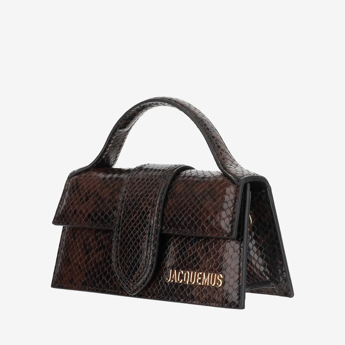 Jacquemus The Big Child Shoulder Bag in Brown Leather with Flap Brown