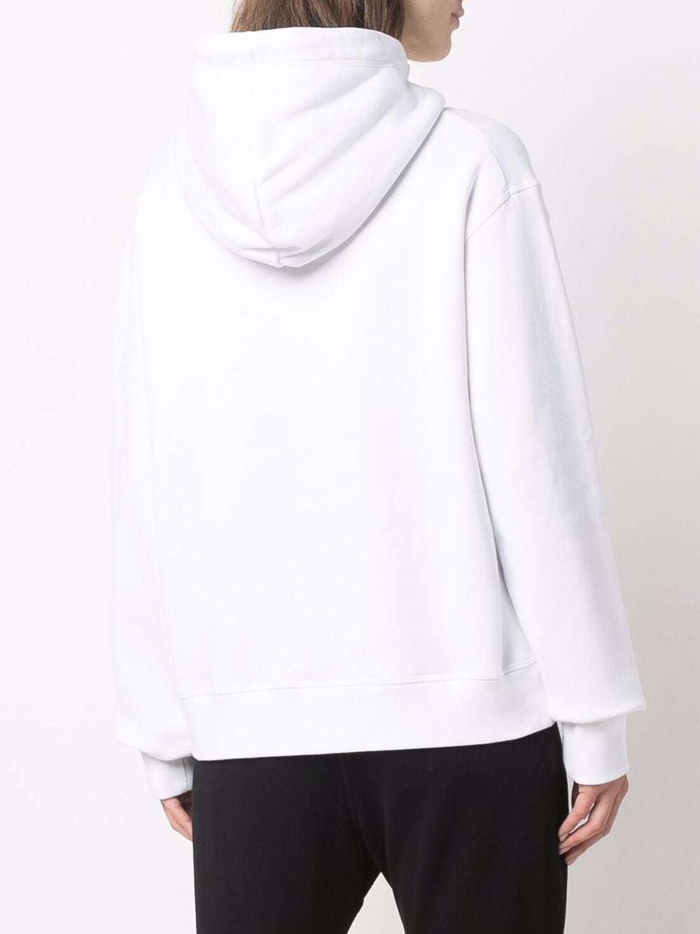 White cotton Icon-print hoodie