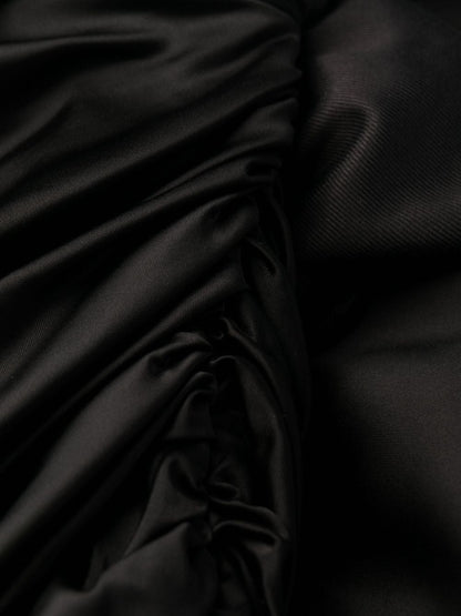 JACQUEMUS La Saudade Embroidered Satin Minidress Black
