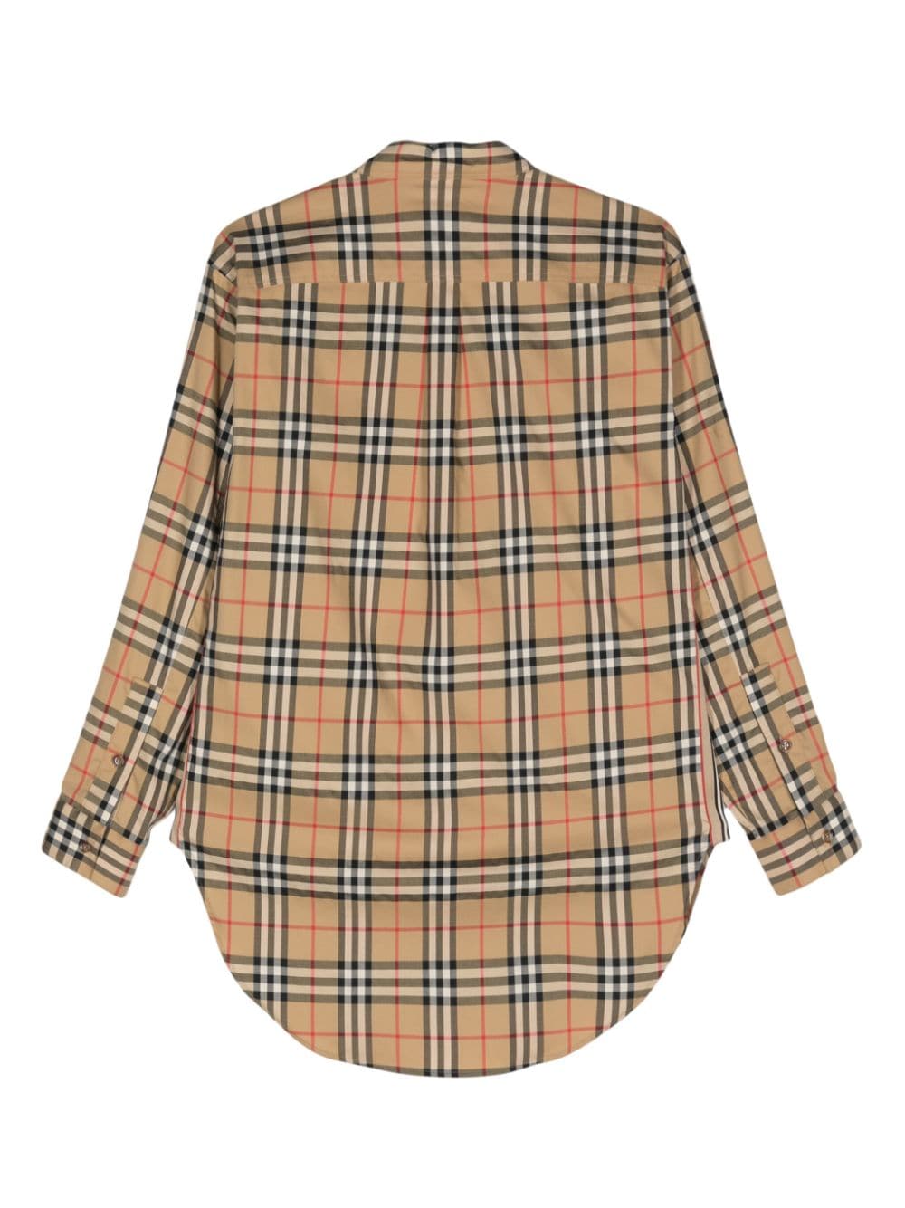 Burberry Vintage Check Stretch-Cotton Shirt Beige