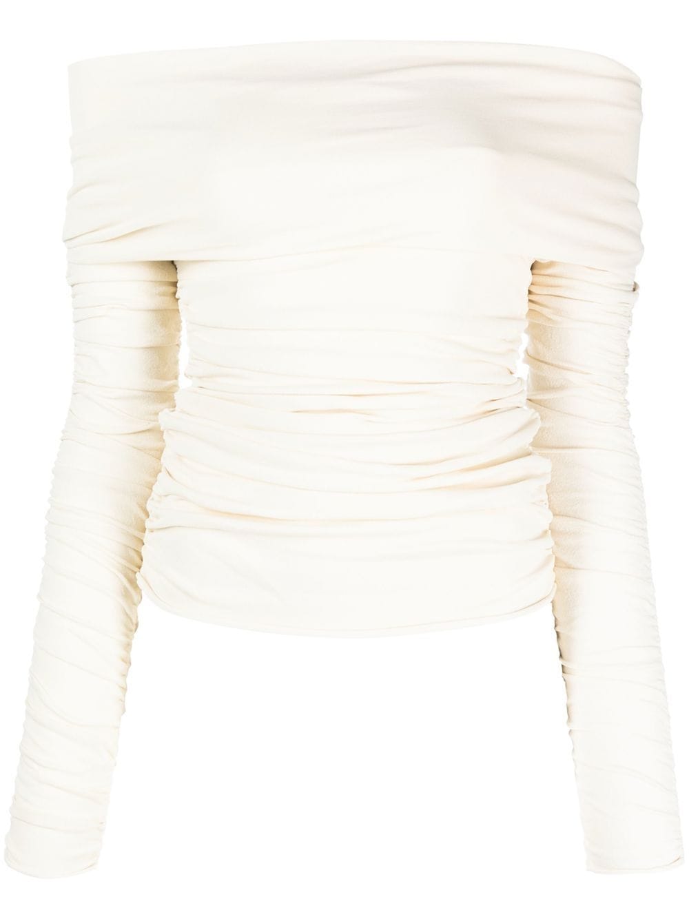 Ruched off-shoulder top